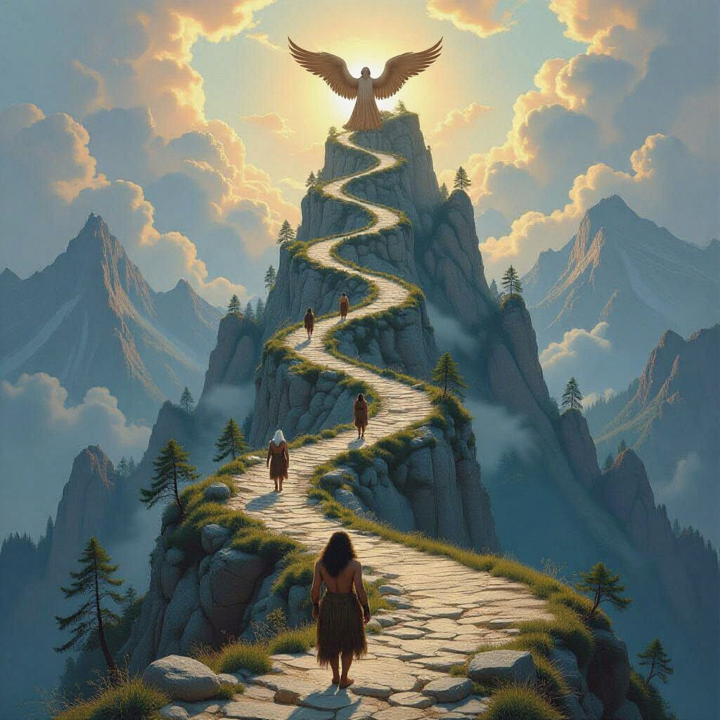 Evolution's Path: From Prehistoric Man to Angels