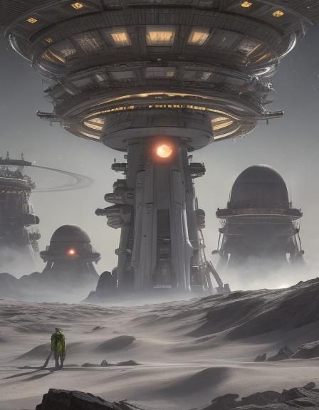 Spaceships Span Light Years Visiting Solar Systems