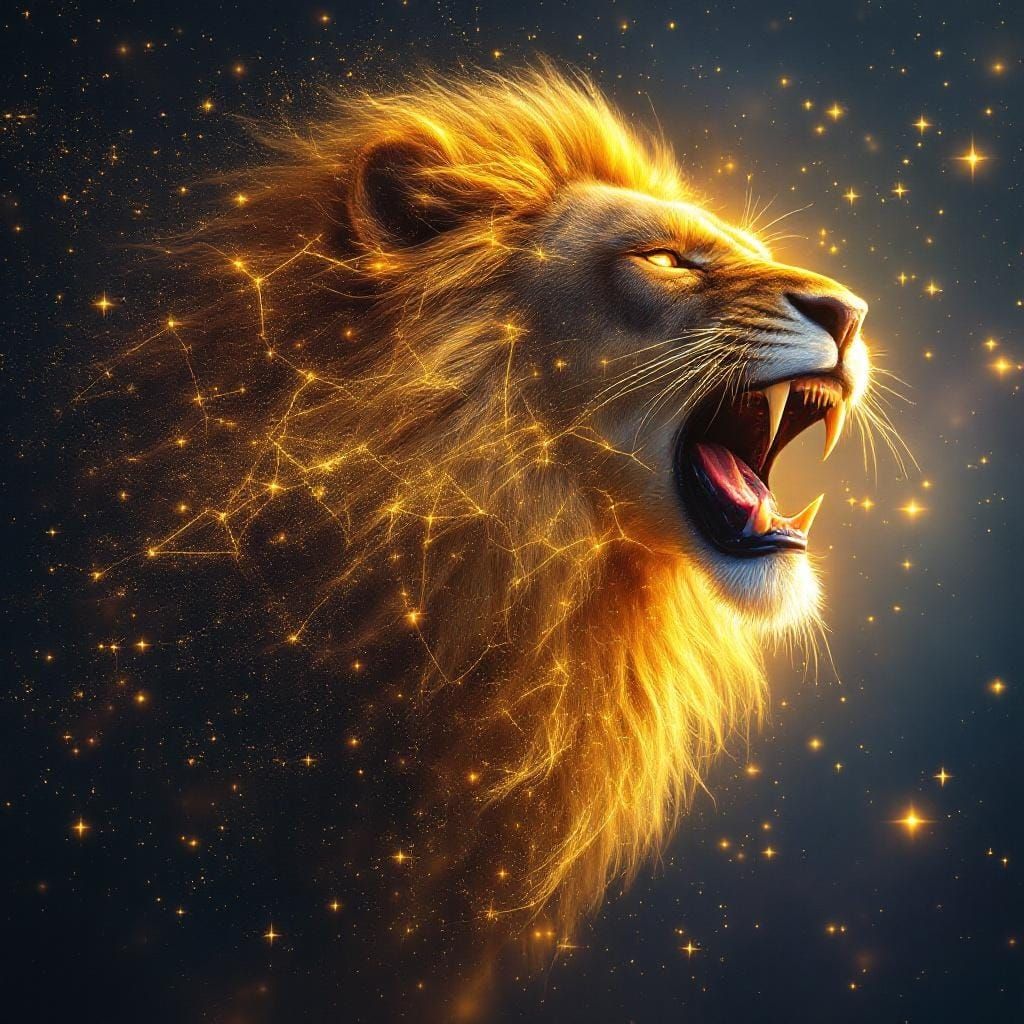 Cosmic Leo: Constellation Transforms into Golden Lion