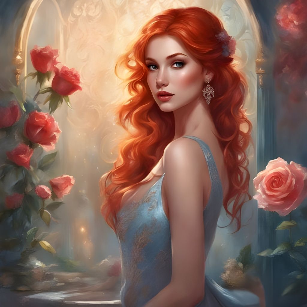 Stunning Tatar Girl Portrait in Gothic Bathroom