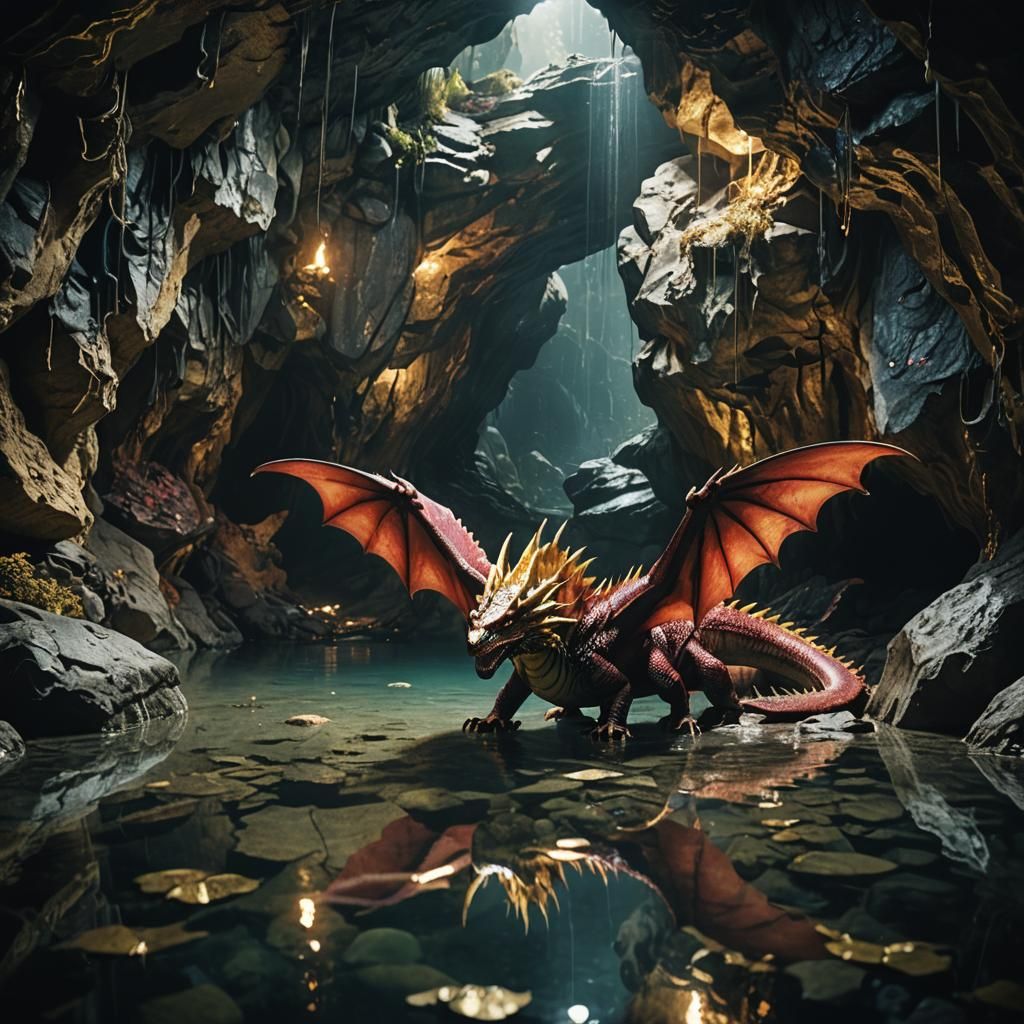Dragon in a Ruby Cave