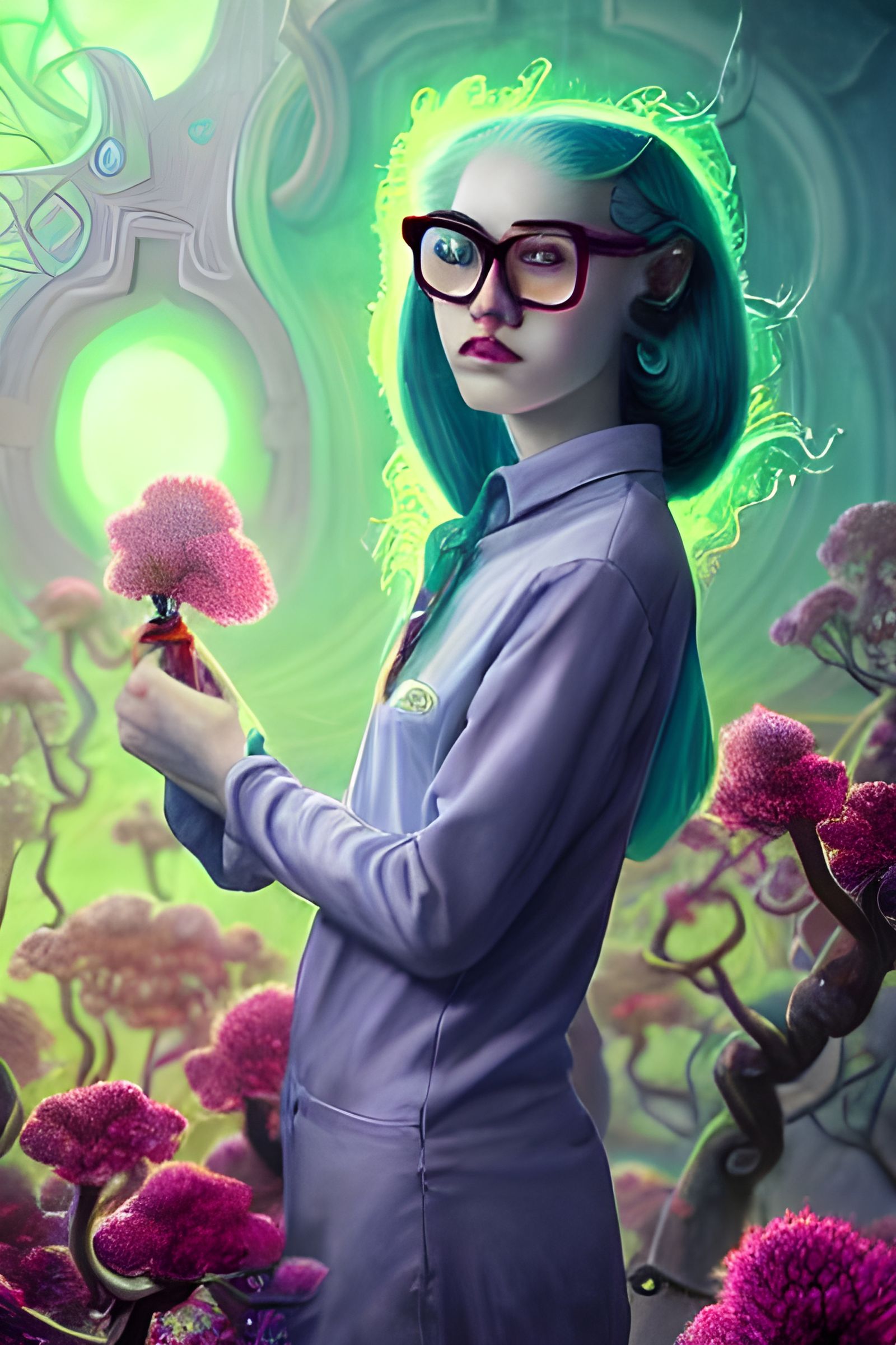 Nerdy Cthulhu Portrait in Dittmann Style