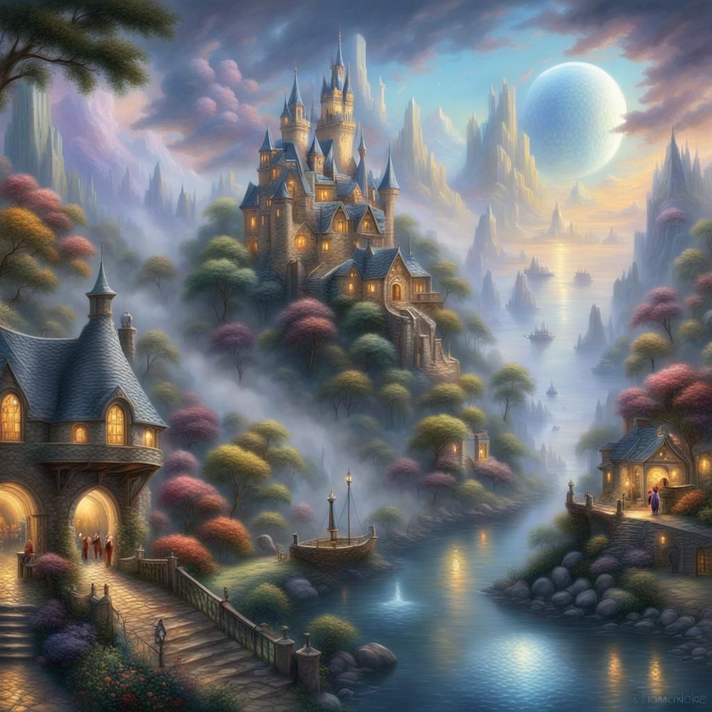 Epic Utopian World: A Digital Matte Painting