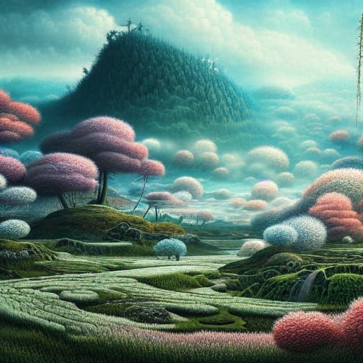 Hyperdetailed Fantasy Landscape in High Definition