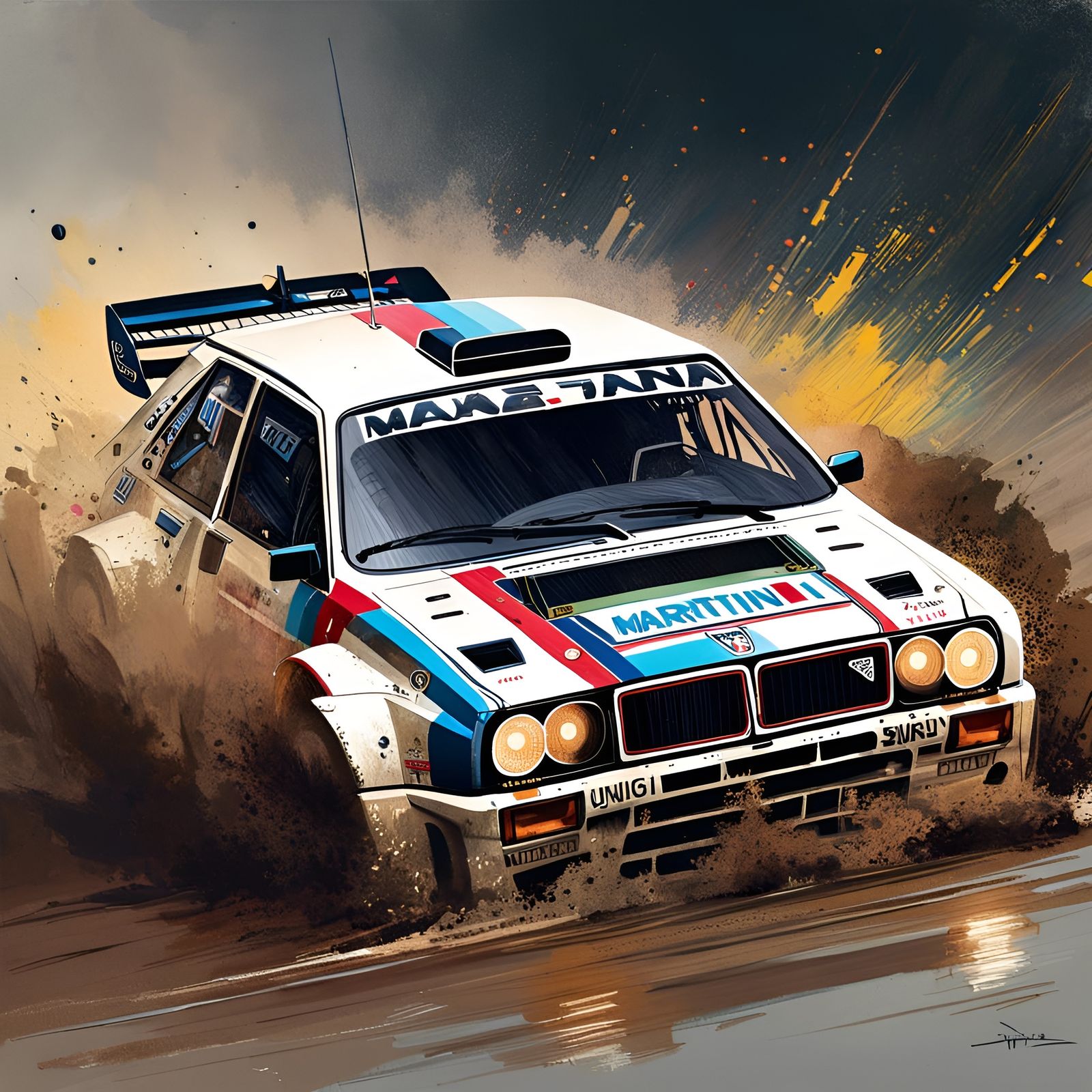 Lancia Delta Rally Car Speedpaint