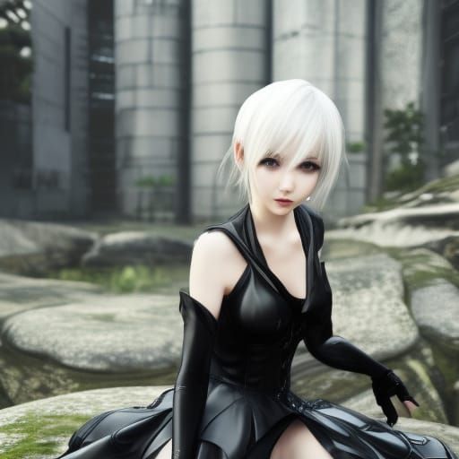 Beautiful Woman Posing in Lost Urban Landscape