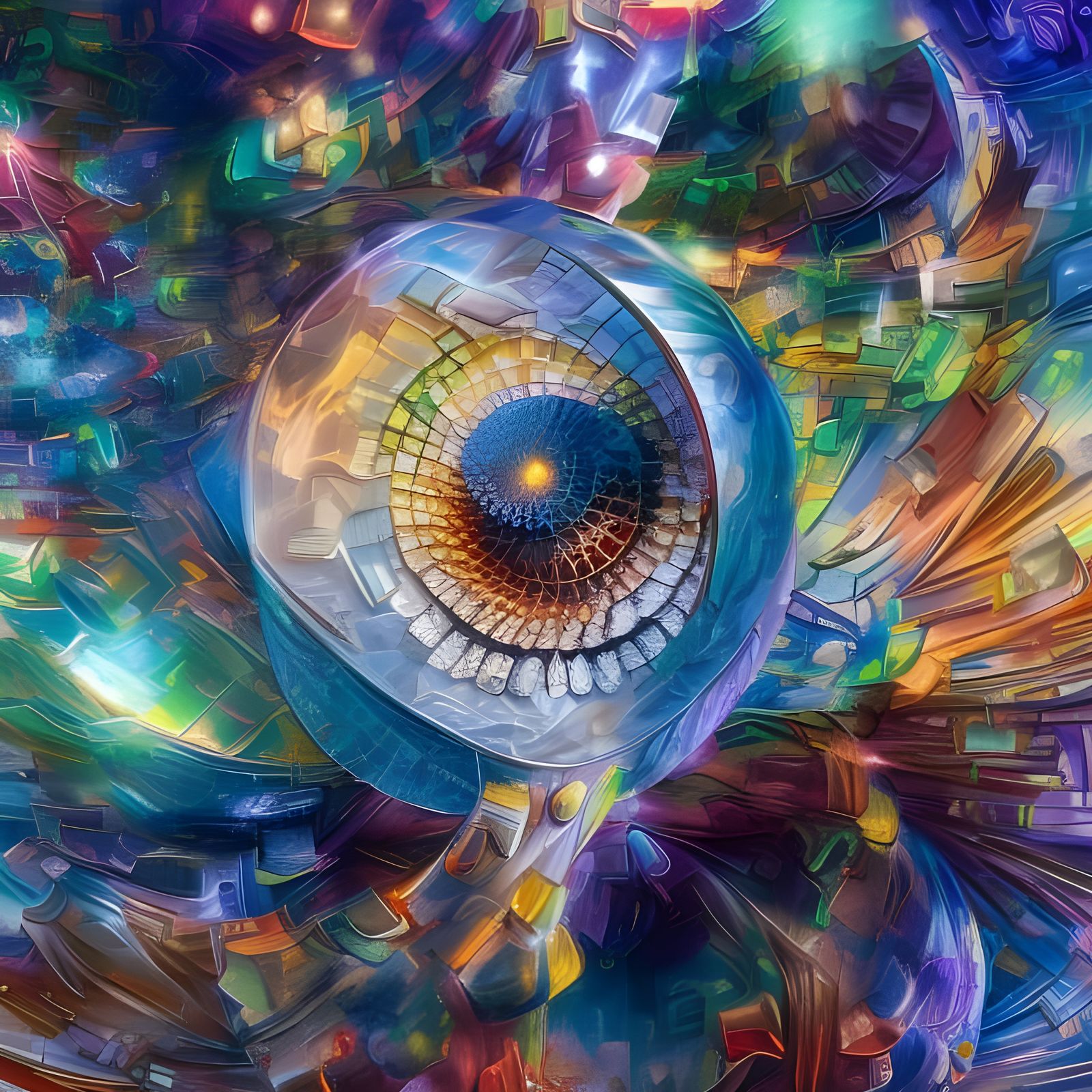 Intricate Geometric Abstract: Masterpiece of Mathematical Ar...