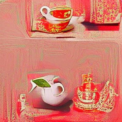 Steaming Cup of Tea: Digital Rendering