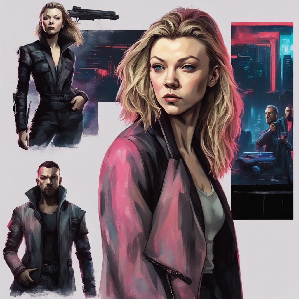 Natalie Dormer in Cyberpunk 2099 Style