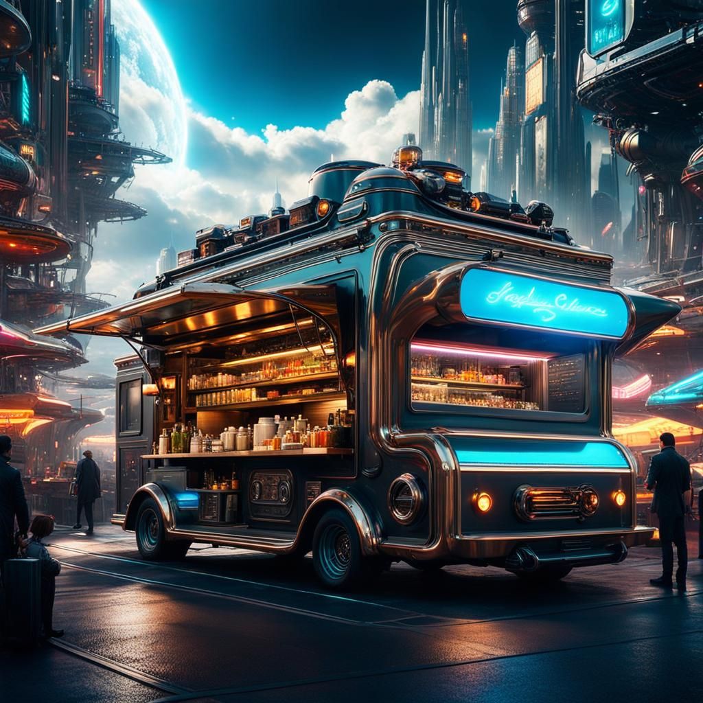 Futuristic Food Trucks