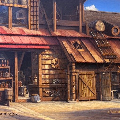 Fantasy Blacksmith Shop in Dockside Marketplace