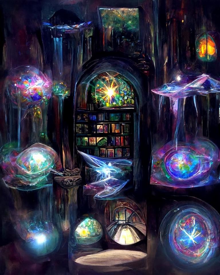 Magic Portals to Other Worlds in Anime Style