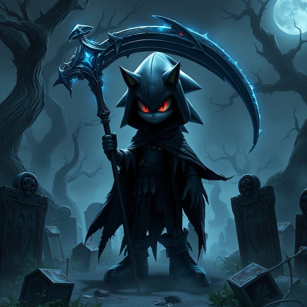 Shadow the Hedgehog as the Grim Reaper
