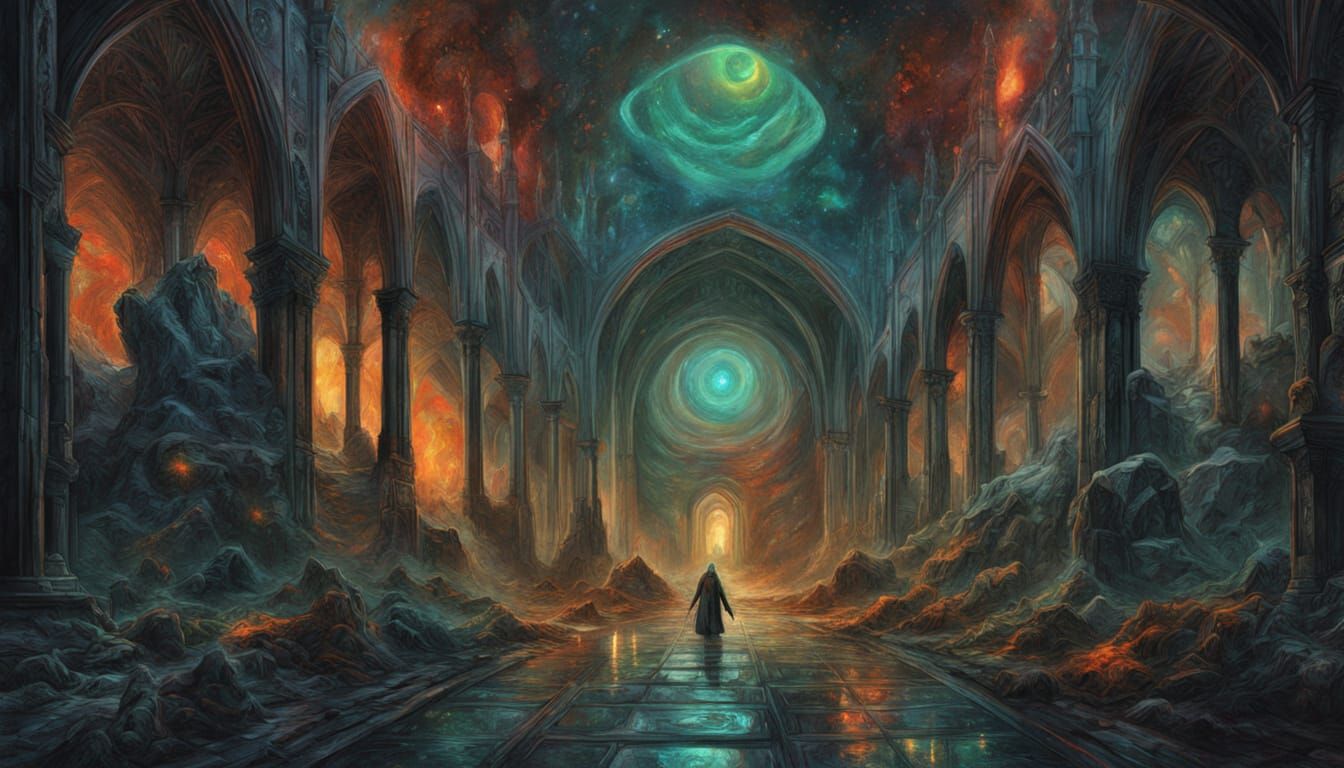 Post-Apocalyptic Dojo in Gothic Cathedral Ruins