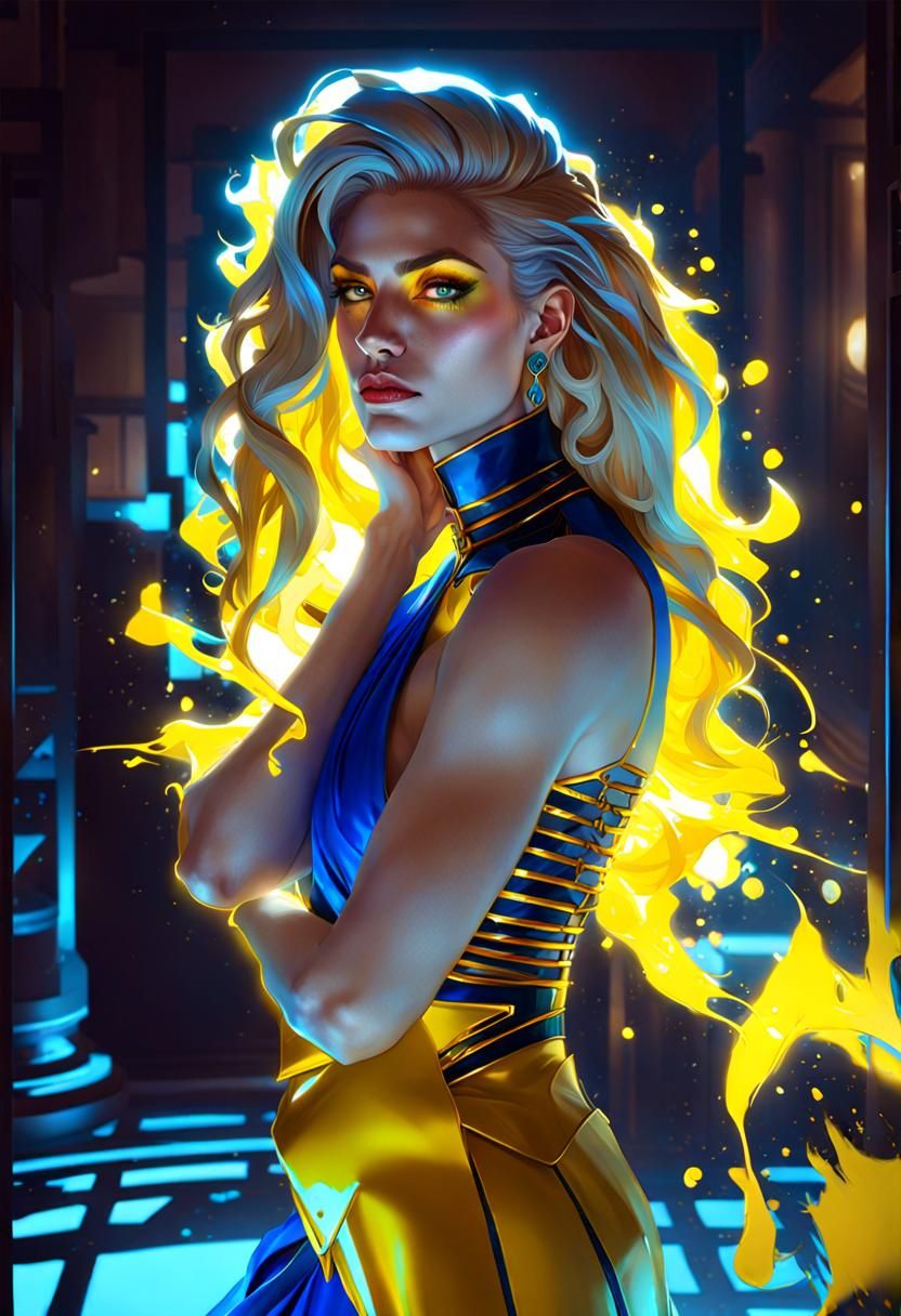 Dorian Electra Portrait in Expressionist Style