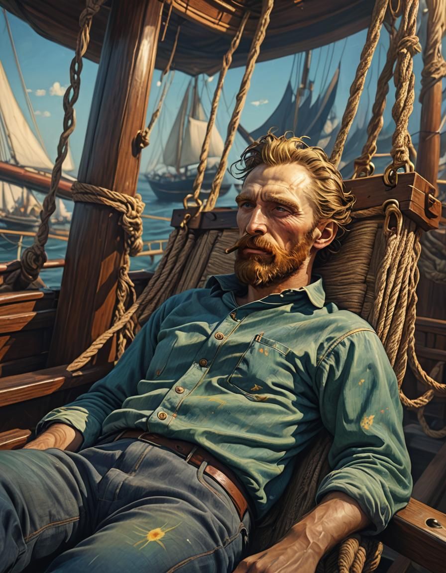 Sailing Ship Portrait in Hyperdetailed Digital Art Style