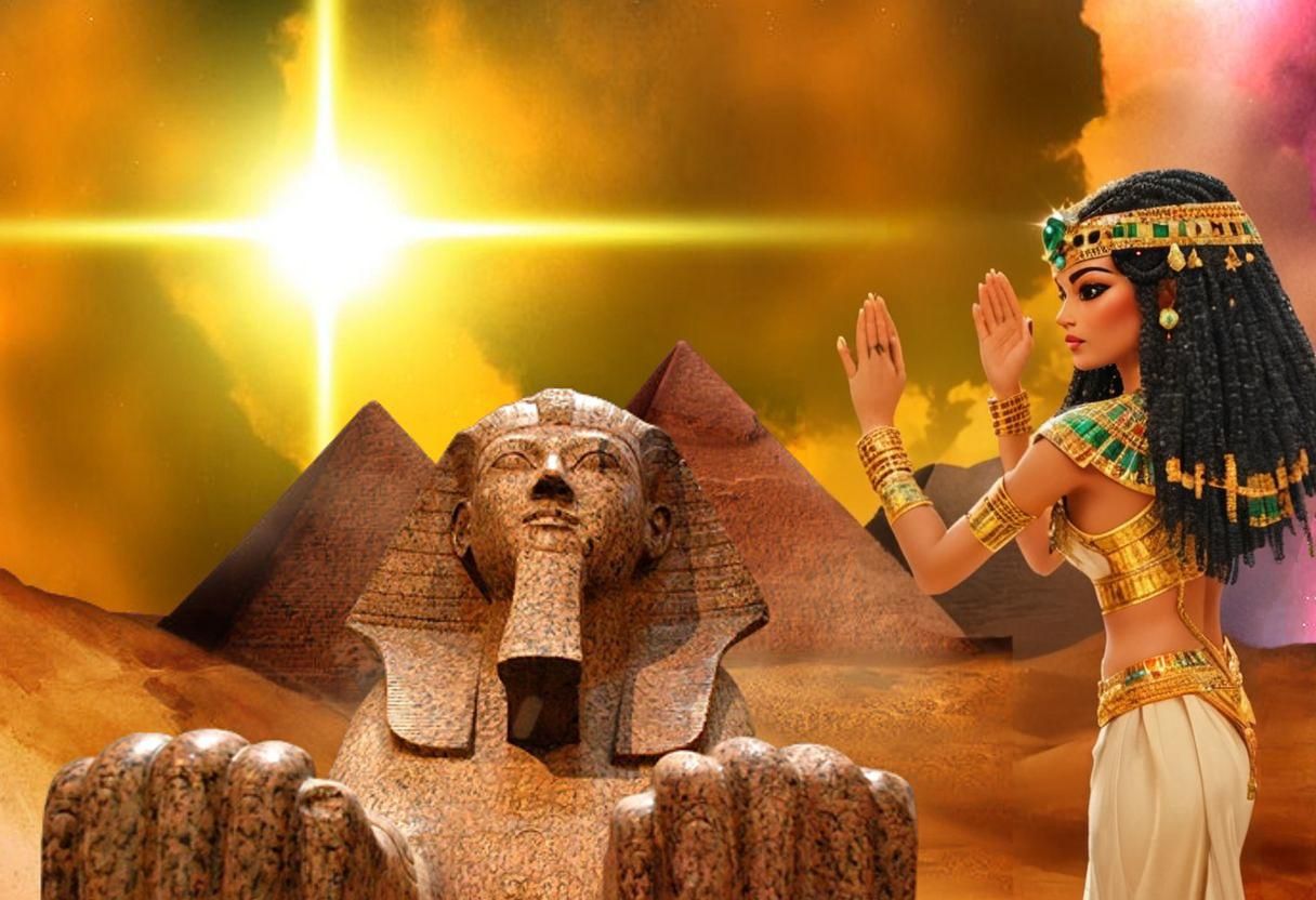 Elegant Egyptian Princess in 3D Rendering