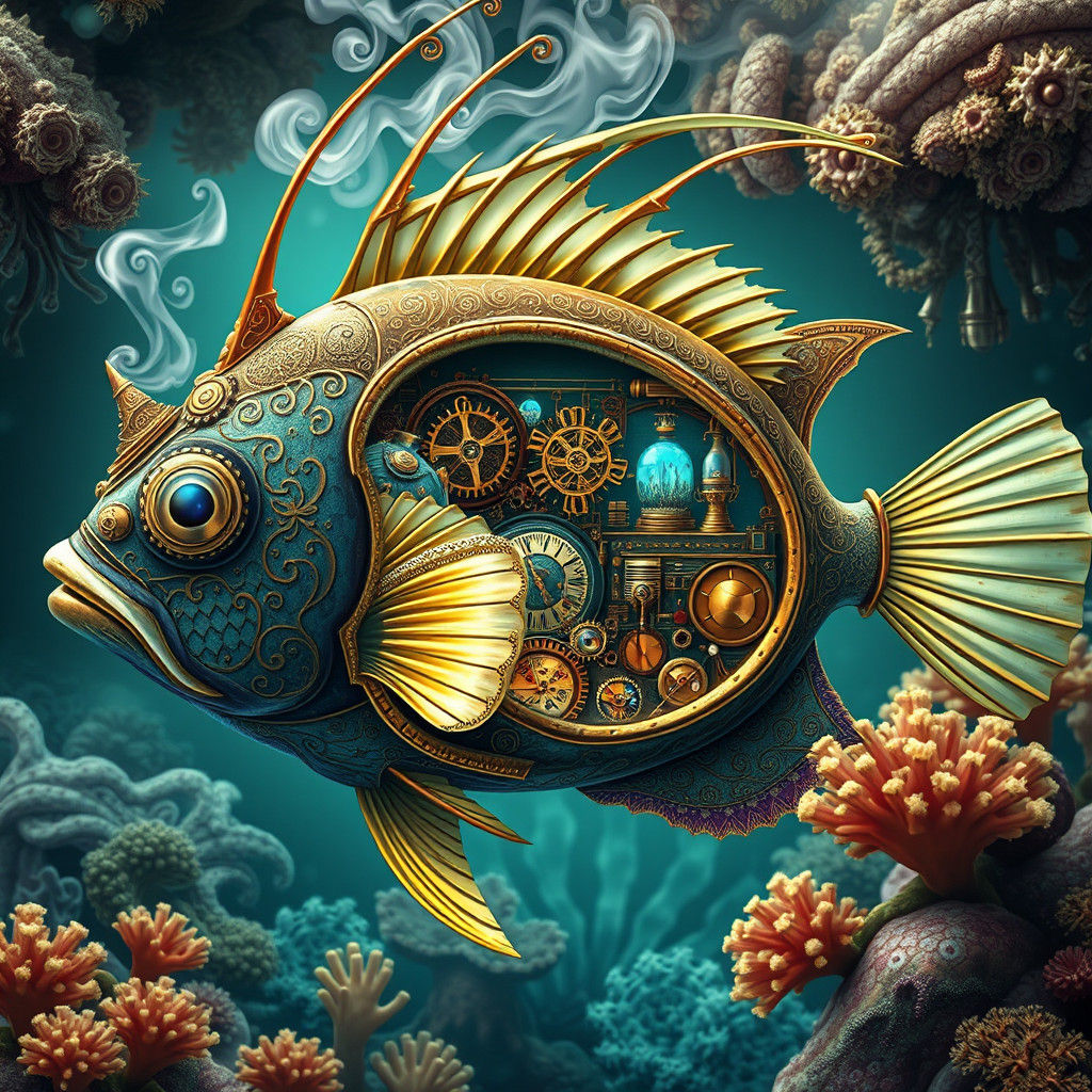 Steampunk Fish: A Clockwork Aquatic World
