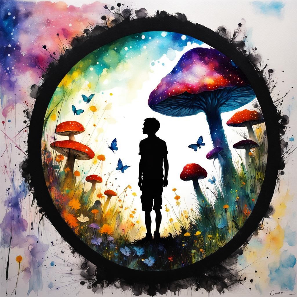 Magical Portal Reveals a Fantasy World as Impasto Painting