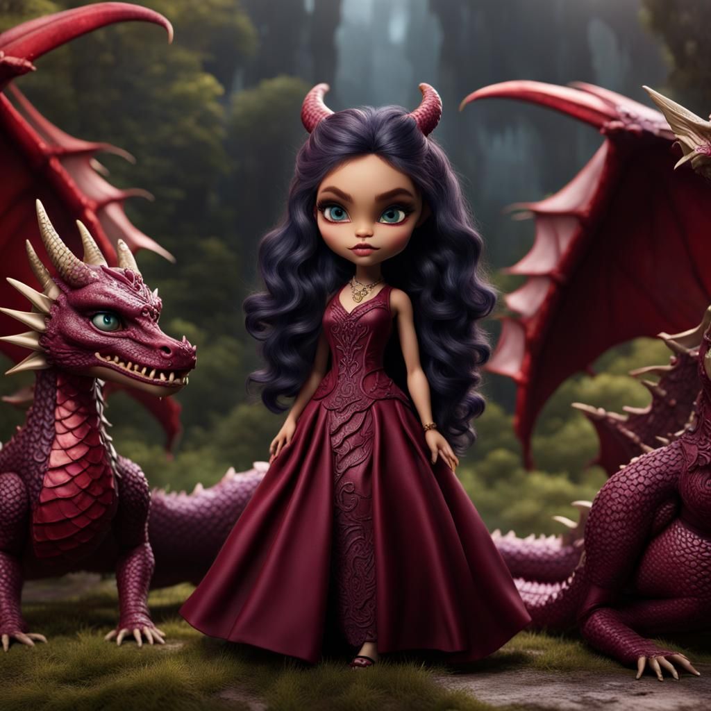 Hyperrealistic Bratz Doll as Dragon Lady