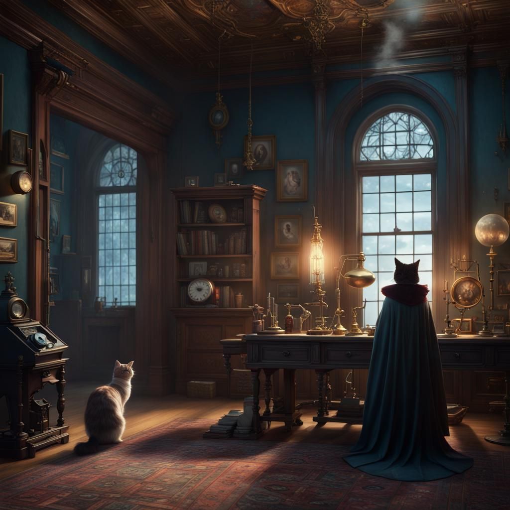 Gothic Alchemist's Astral Telephone in Detailed Matte Painti...