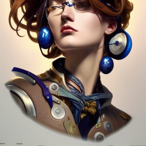 Steampunk Intellectual Woman Portrait in 8k Resolution