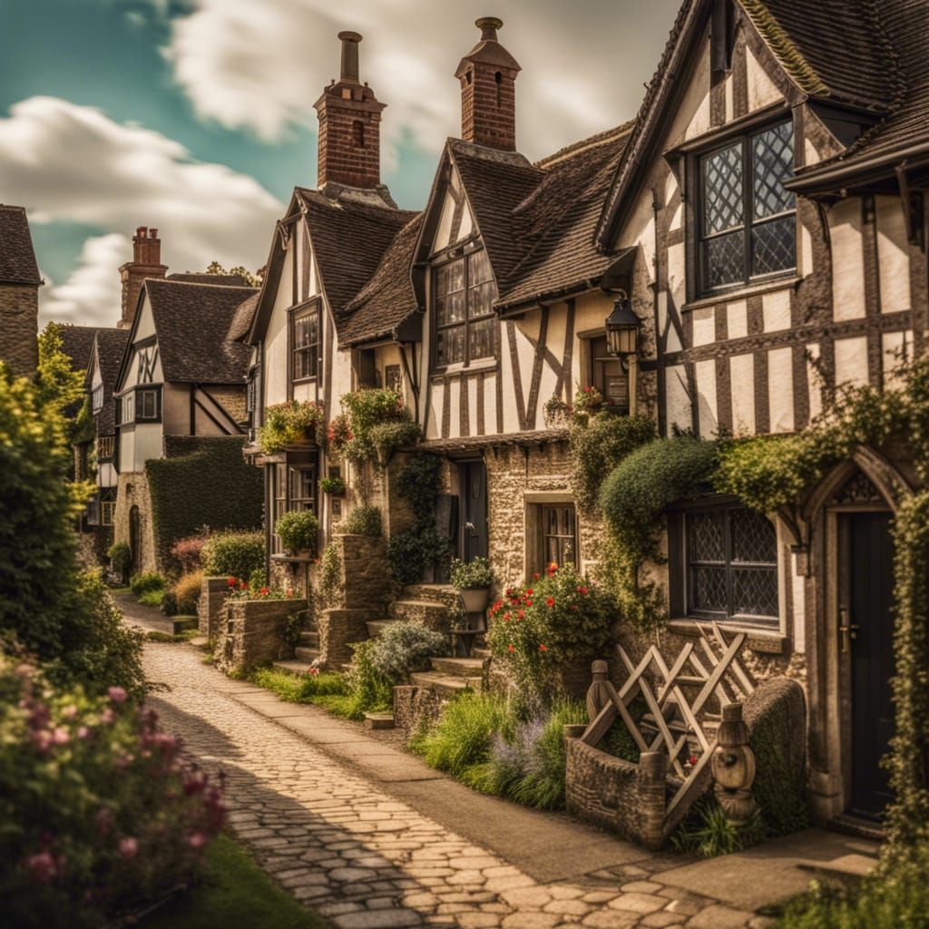 Vintage English Countryside Village Photography
