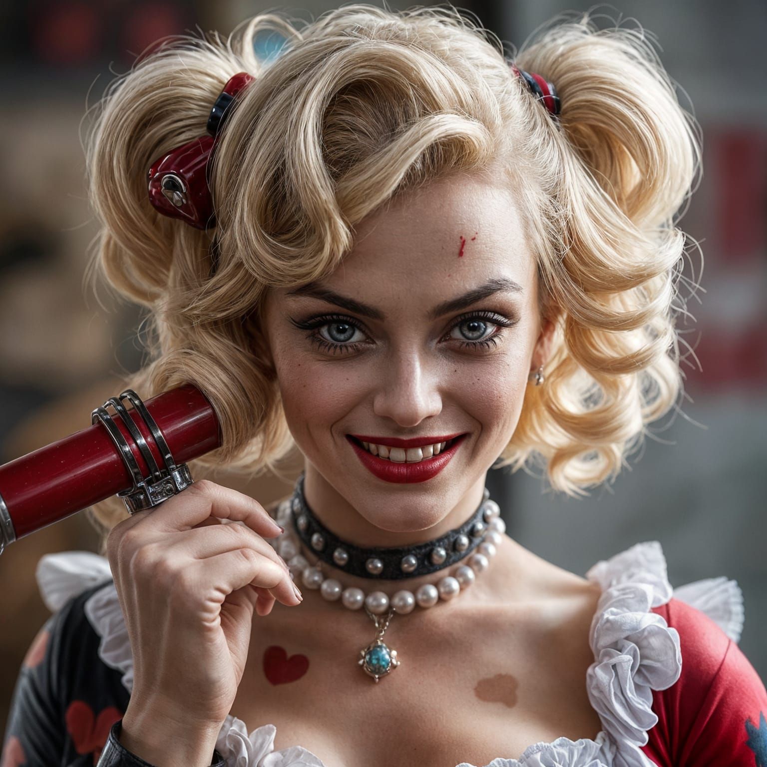 Harley Quinn as Marilyn Monroe: Hyperrealistic Portrait
