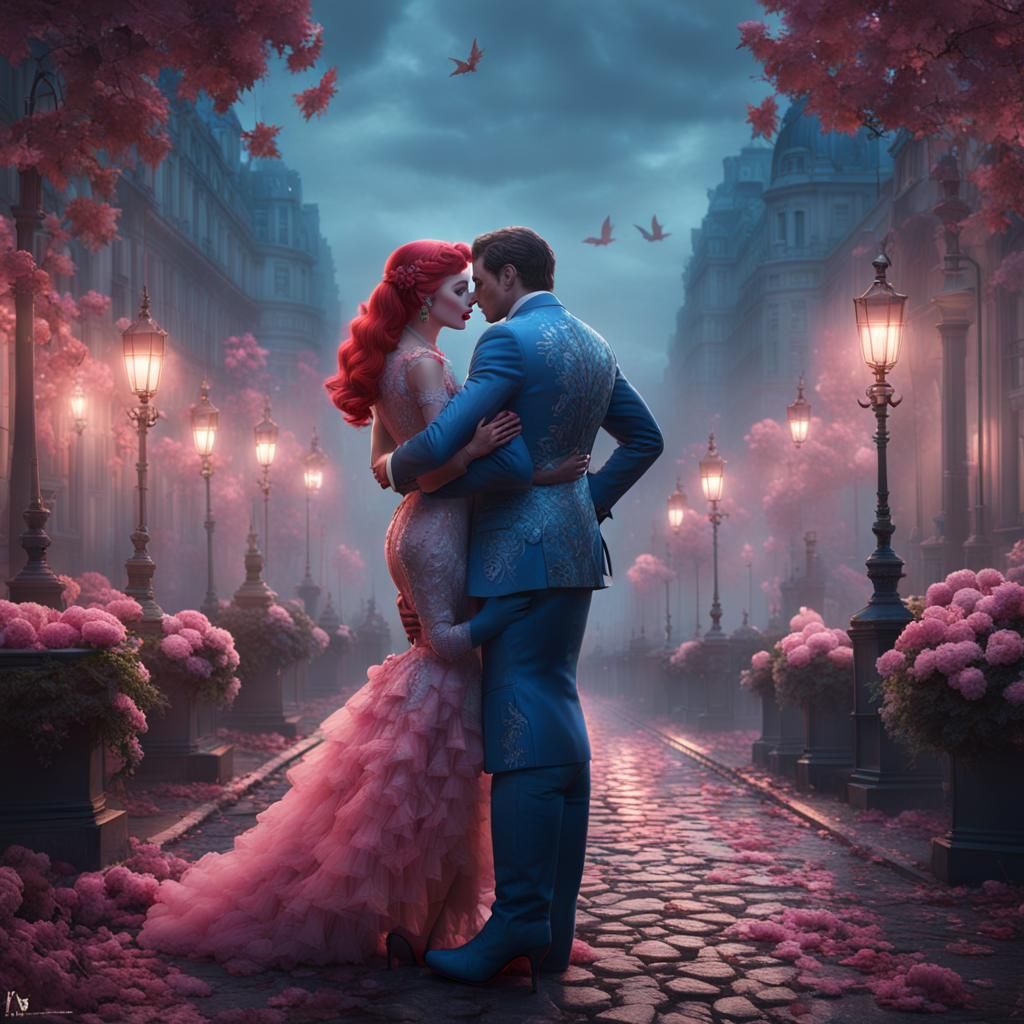 Poison Ivy in Paris: Detailed Matte Painting