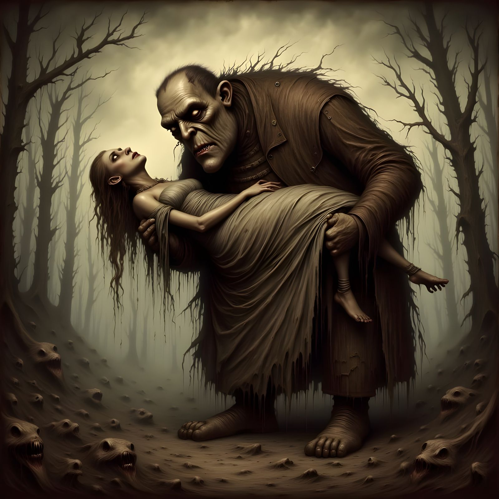 Frankenstein's Monster Rescues a Woman