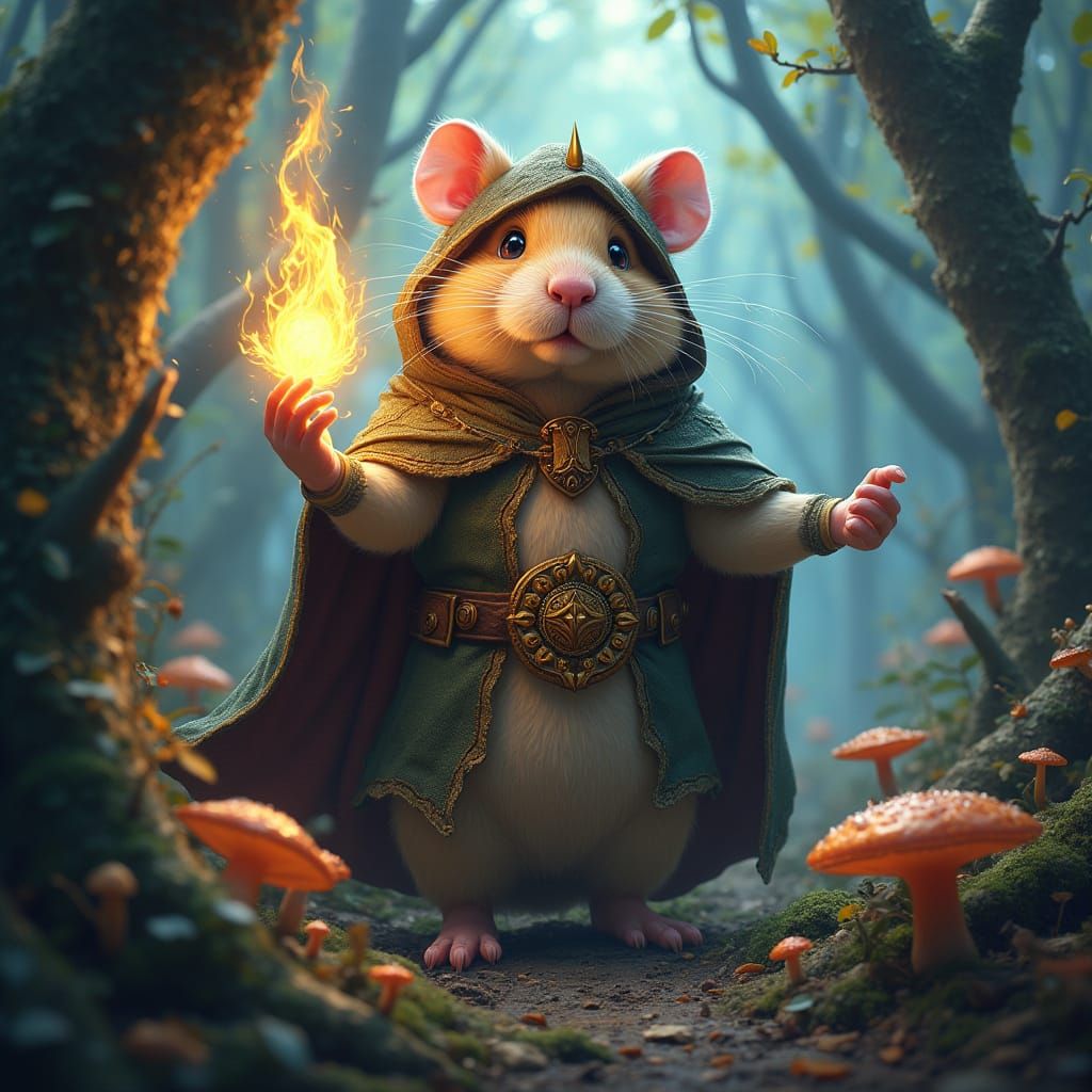 Mystical Hamster Druid Master of Nature