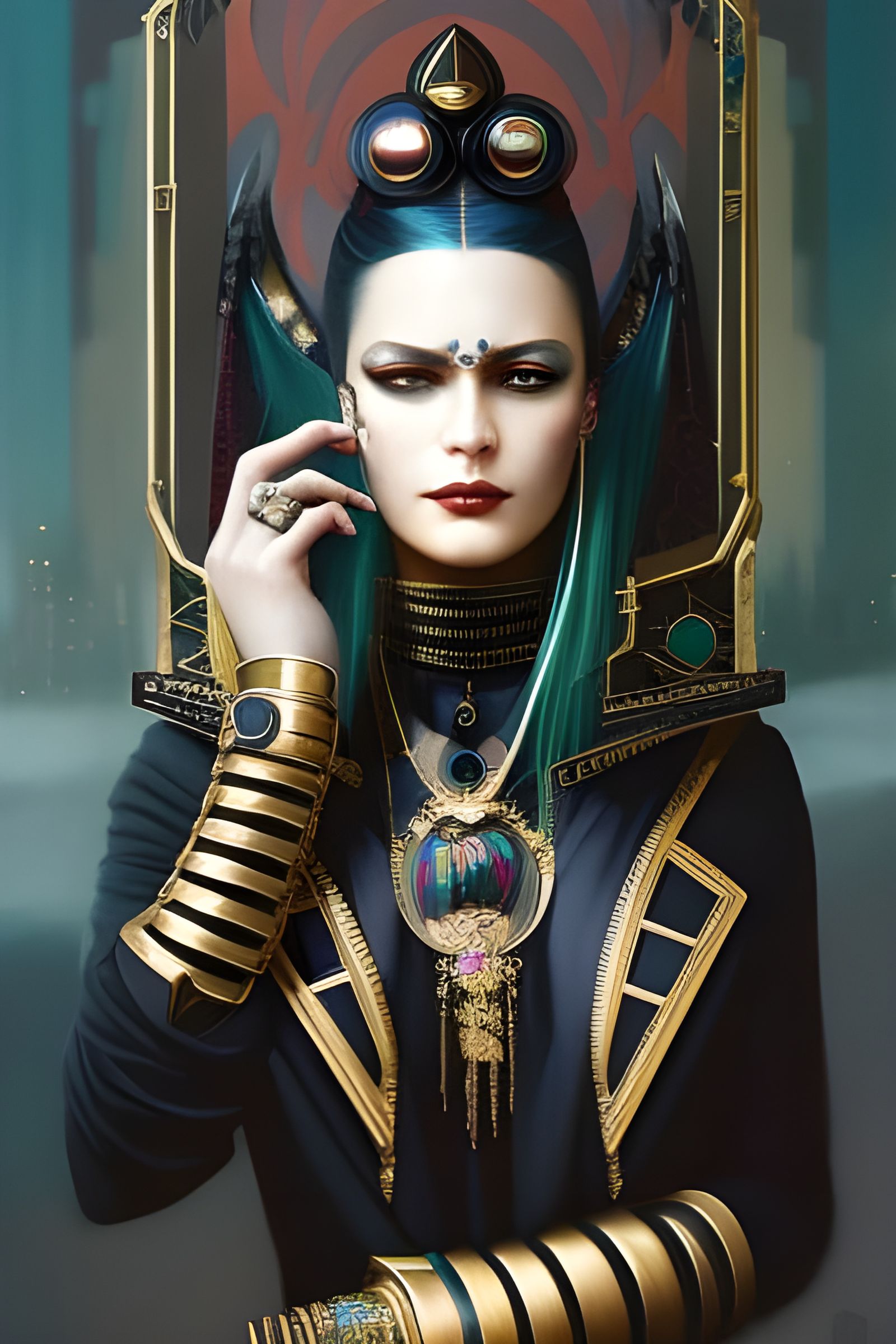 Cards series: The very serious and deaf Queen of clubs