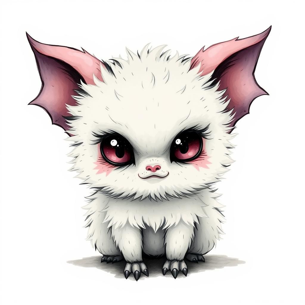 Pastel Gothic Creature: Eerie and Adorable