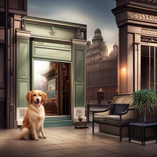 Elegant Dog Parlour Logo in Pastel Colors