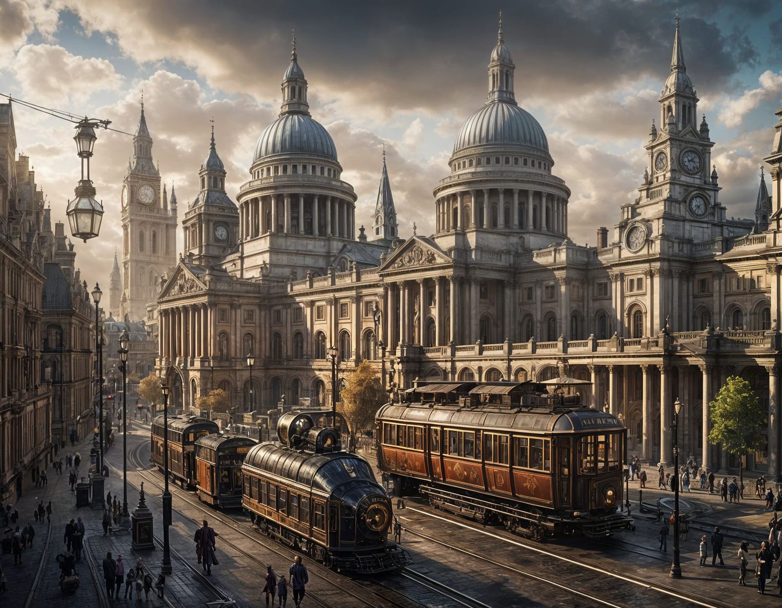 Panorama of London Victorian Steampunk