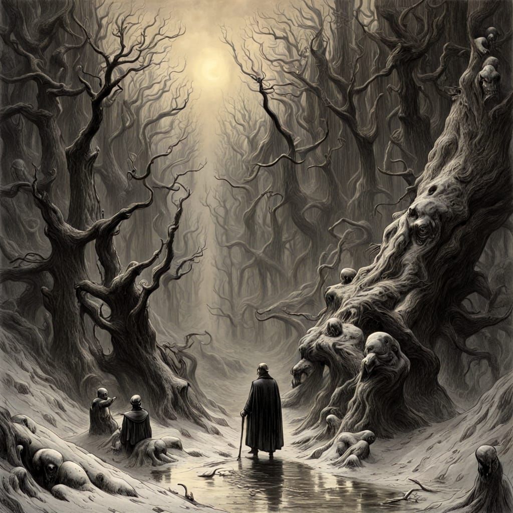 Horrific Juxtaposition in Gothic Horror Style