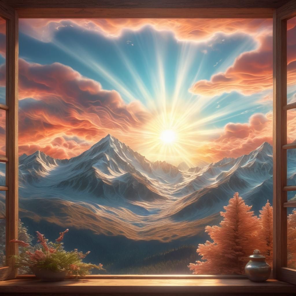 Cosmic Sunrise Digital Matte Painting