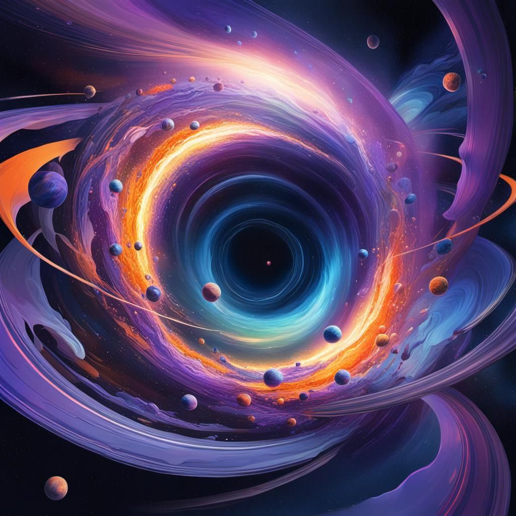 Surreal Cosmic Vortex Digital Art