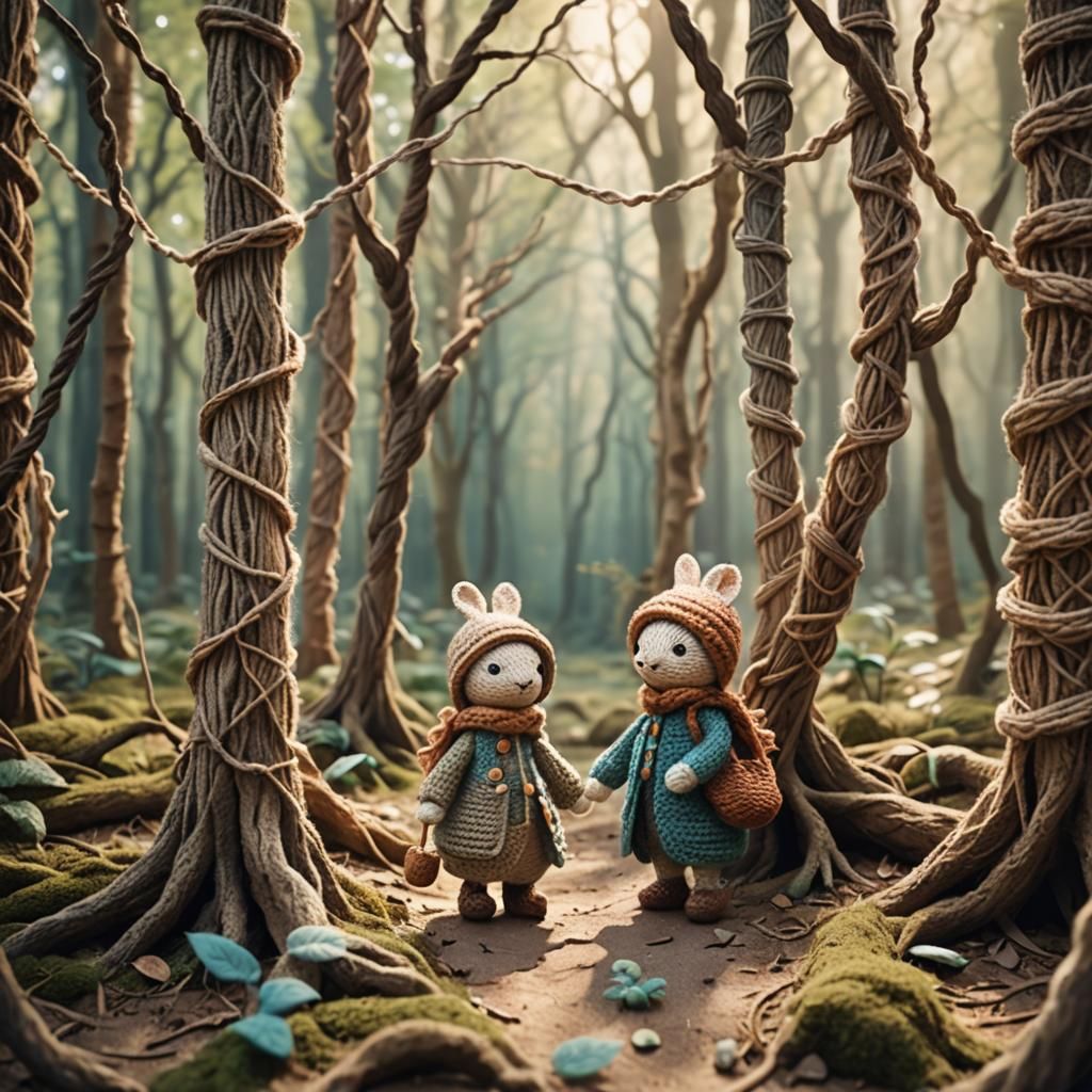 Enchanting Amigurumi Adventure in Rope Forest