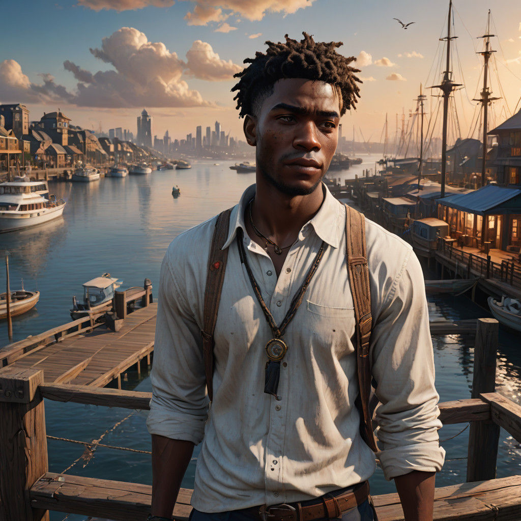 Impressive Dawn Marina Scene in Vibrant Colors