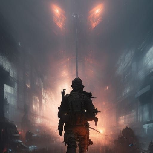 Dark Fantasy Soldier Concept Art in 8K