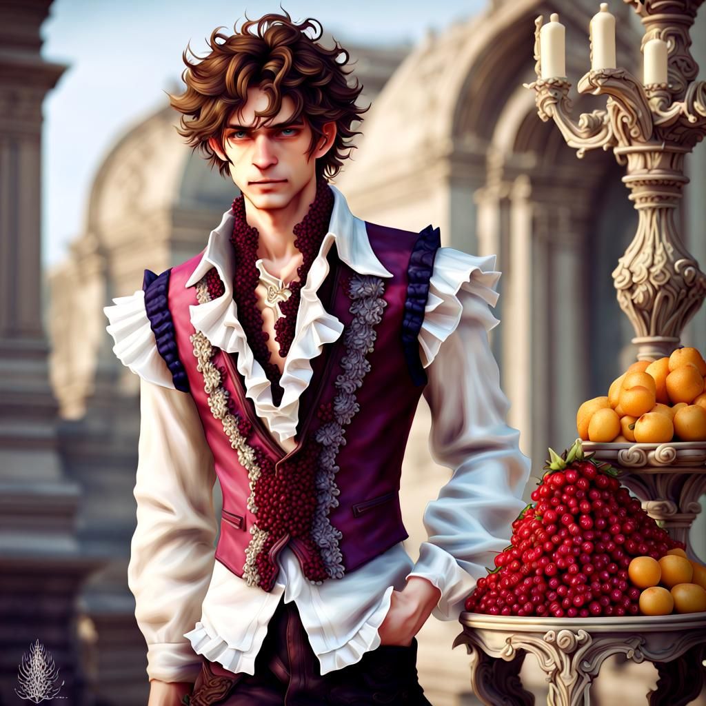 Baroque Anime Fae in Fruit Couture