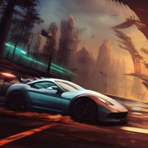 Fantastical Speed Concept Art in Deep Color