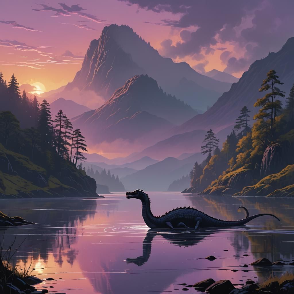 Mysterious Loch Ness Monster in Scotland Highlands