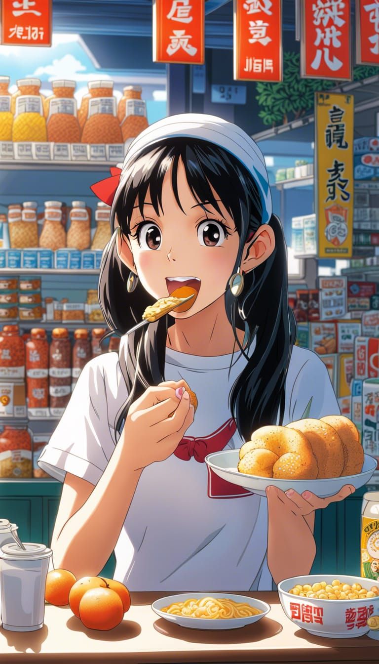 Girl's Early Morning Anime Breakfast Scene