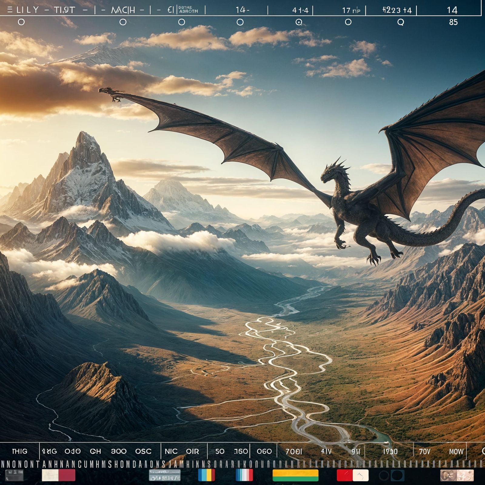 Epic Dragon Soaring Over Earth: Cinematic Film Still