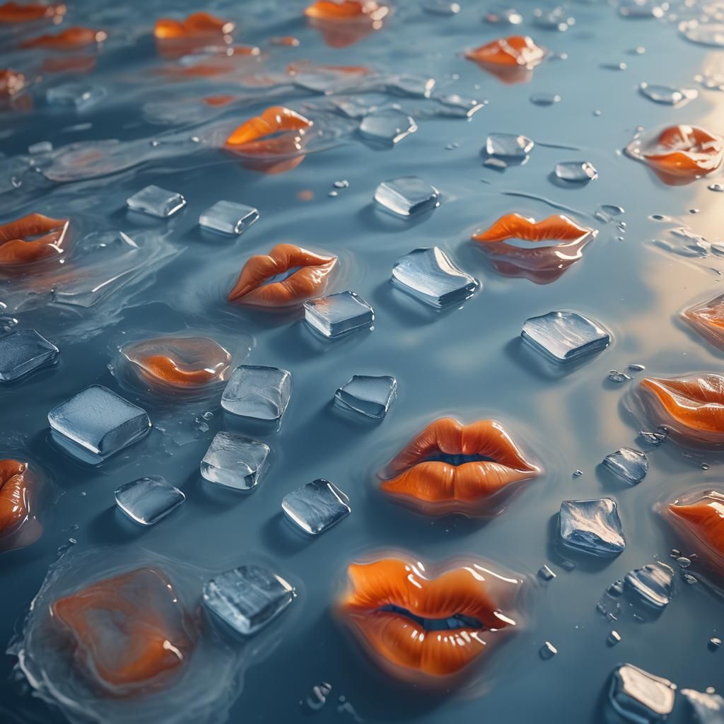 Icy Lips: A Digital Matte Painting in Art Nouveau Style