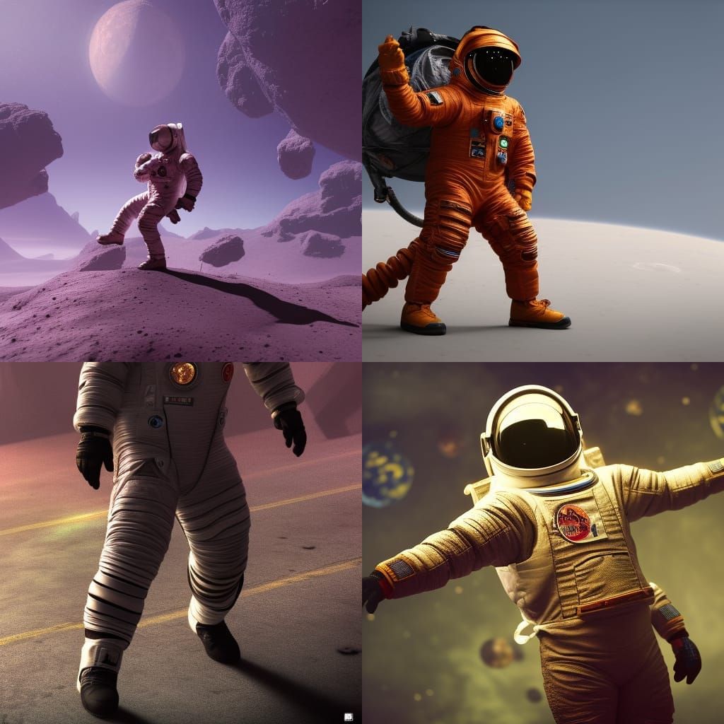 Astronaut Moonwalk in Michael Jackson Style
