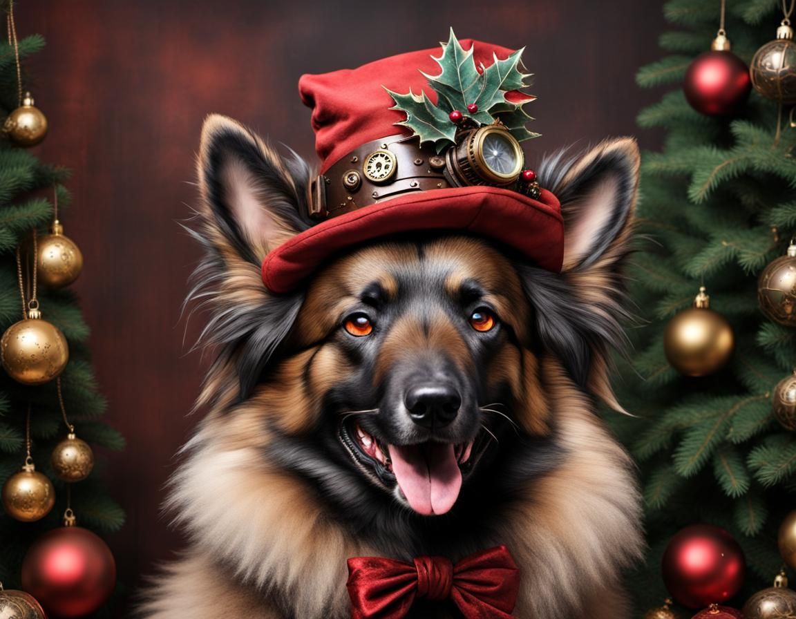 Steampunk Christmas Belgian Tervuren 2🎄🎁