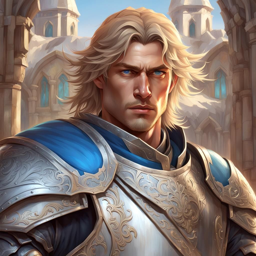 Young Paladin Portrait in Dynamic Lighting